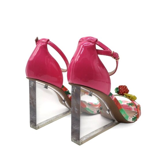 Betsey Johnson Women's Size 9.5 Harlen Berry Multi Rhinestone Ankle Strap Sandal - Picture 12 of 14